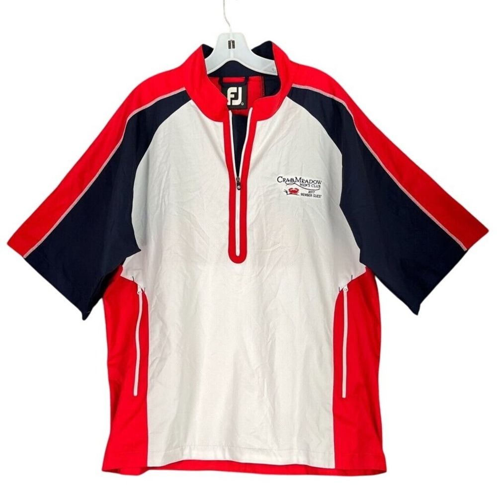 FootJoy Mens Golf Windbreaker L performance 1/4 Zip Crab Meadow Mens‎ Club 2017